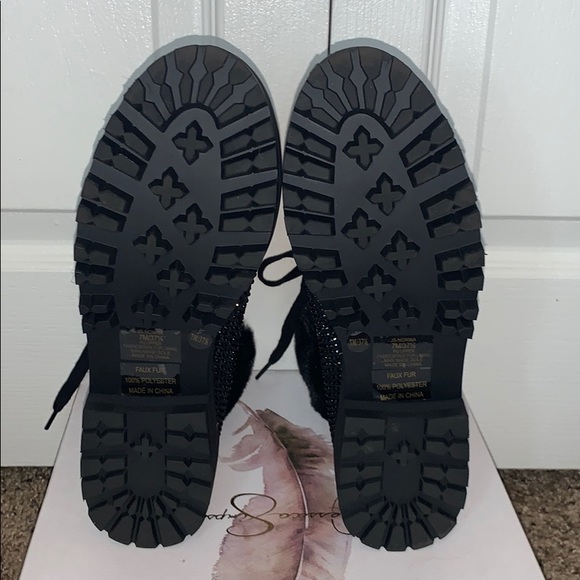 NWT Jessica Simpson Norina Combat Fur Boots - Picture 7 of 7